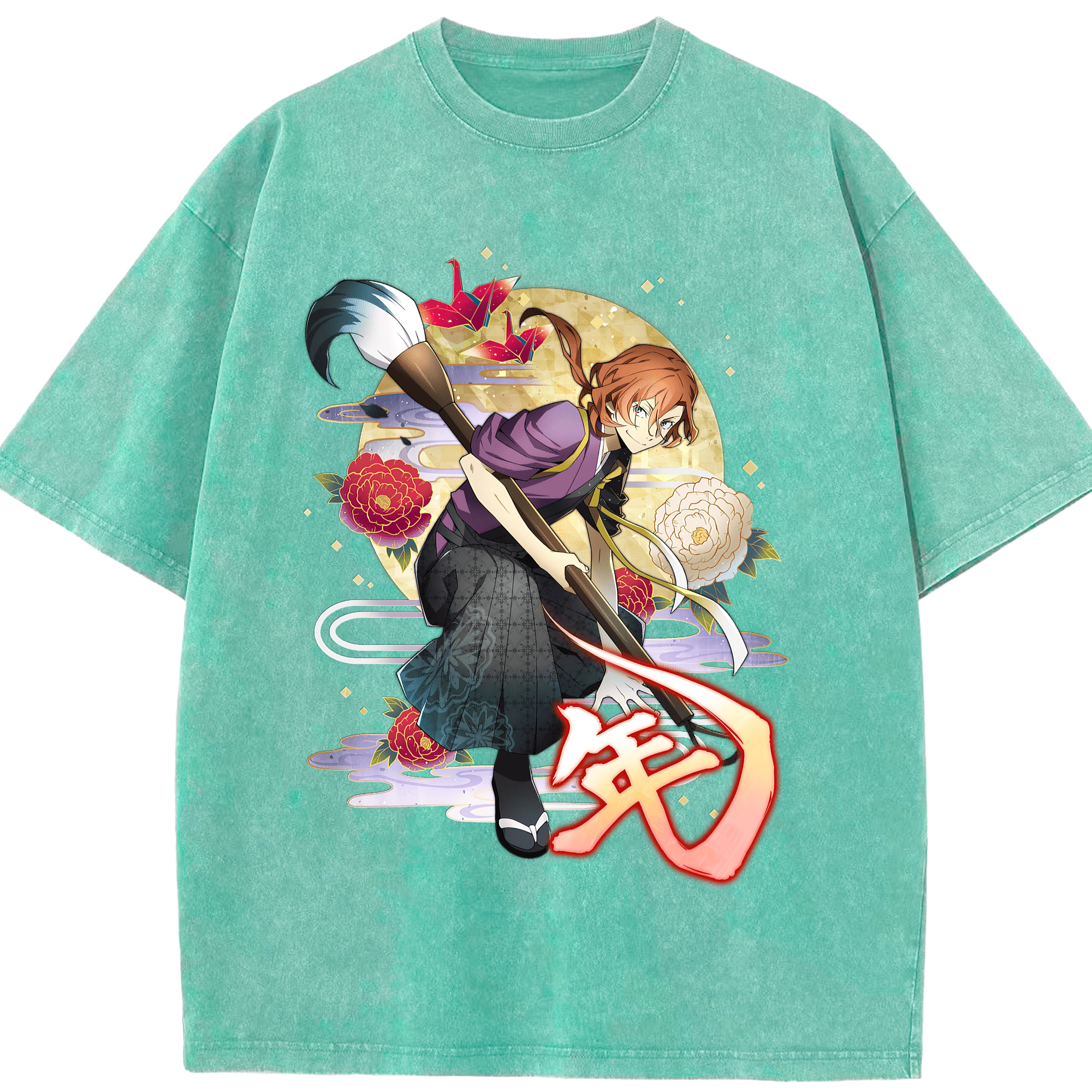 （画像用） 文豪ストレイドッグス Bungo Stray Dogs 綿100% ヴィンテージ風 半袖Tシャツ（フロントプリント）